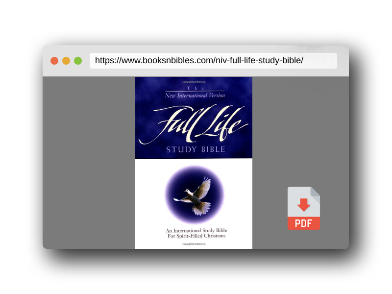 PDF Preview of the book NIV Full Life Study Bible