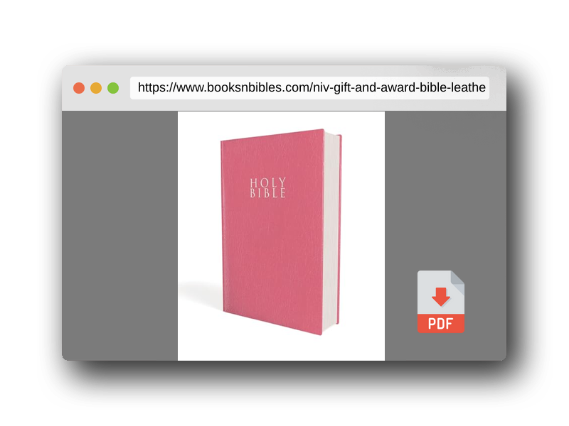 PDF Preview of the book NIV, Gift and Award Bible, Leather-Look, Pink, Red Letter, Comfort Print