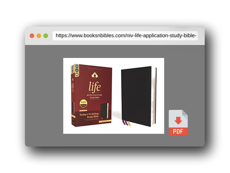 PDF Preview of the book NIV, Life Application Study Bible, Third Edition, Genuine Leather, Cowhide, Black, Art Gilded Edges, Red Letter