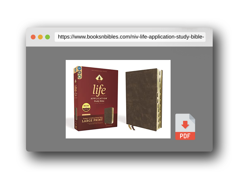PDF Preview of the book NIV, Life Application Study Bible, Third Edition, Large Print, Bonded Leather, Brown, Red Letter, Thumb Indexed