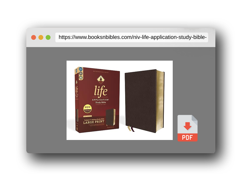 PDF Preview of the book NIV, Life Application Study Bible, Third Edition, Large Print, Bonded Leather, Burgundy, Red Letter
