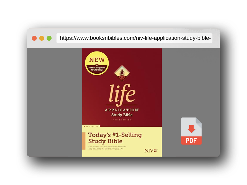 PDF Preview of the book NIV Life Application Study Bible, Third Edition (Red Letter, Hardcover) Tyndale NIV Bible with Updated Notes and Features, Full Text New International Version