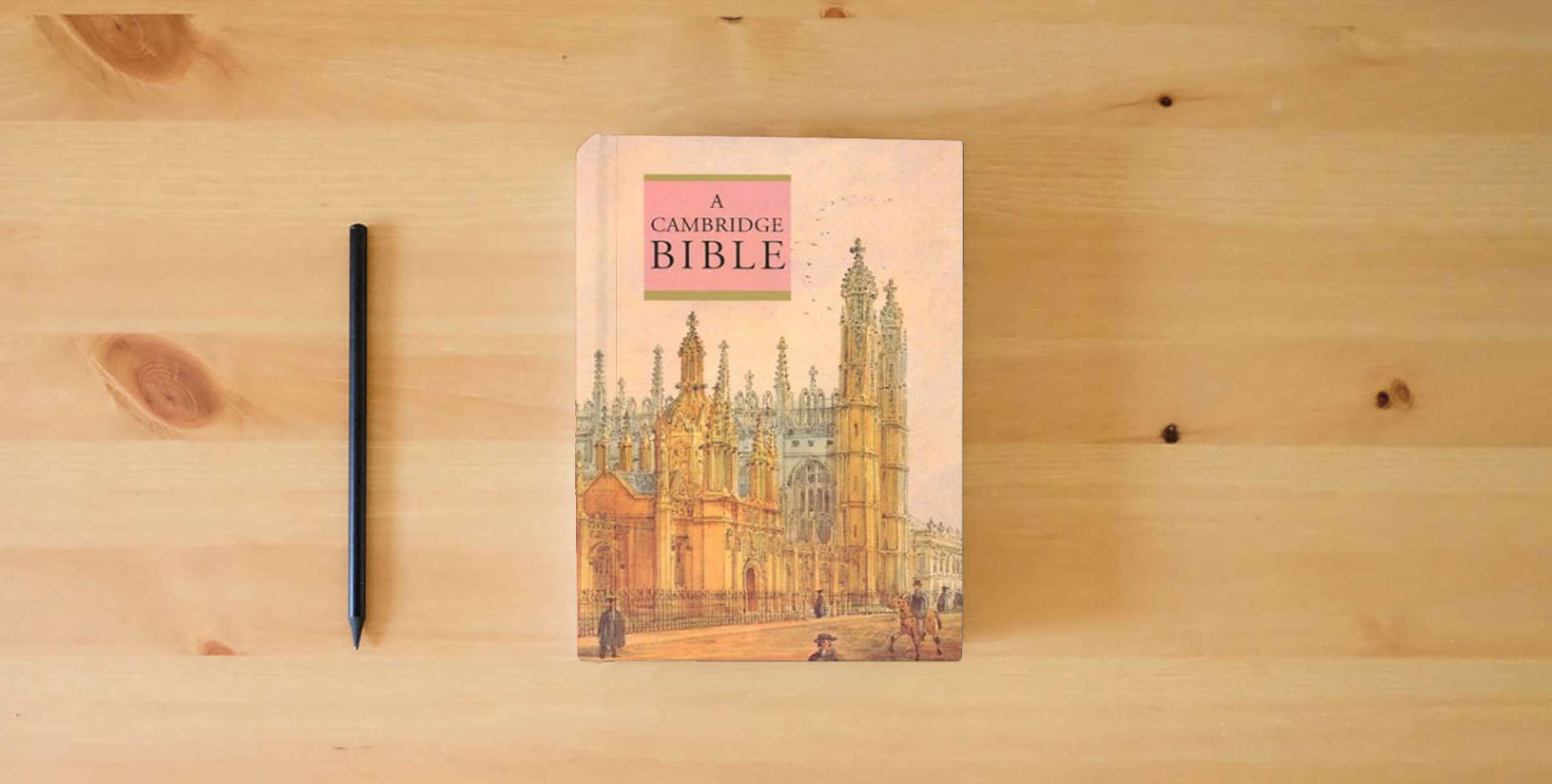 The book NIV Single Column Text Edition Black Bonded Leather NIV172 is on the table