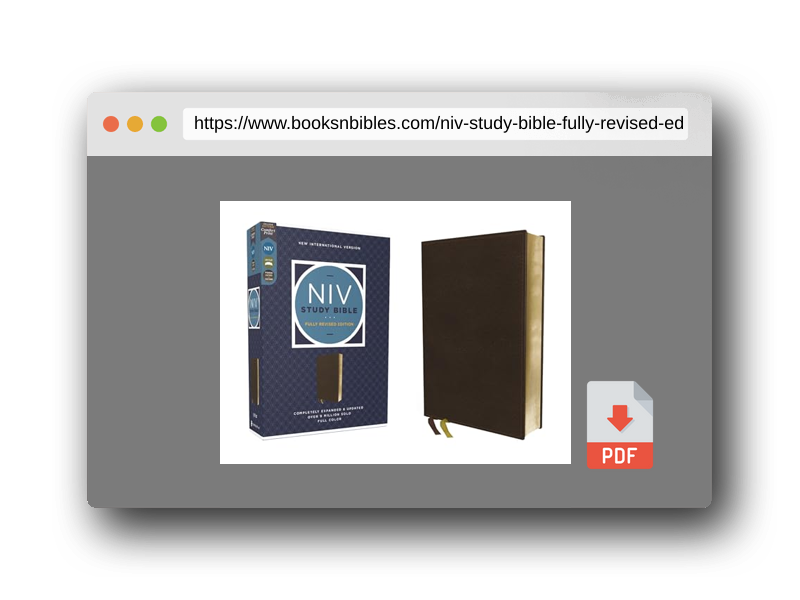 PDF Preview of the book NIV Study Bible, Fully Revised Edition (Study Deeply. Believe Wholeheartedly.), Genuine Leather, Calfskin, Brown, Red Letter, Comfort Print