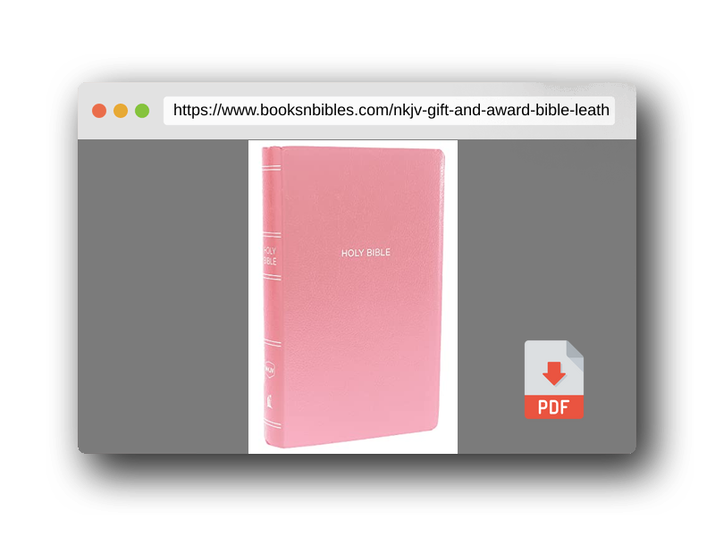 PDF Preview of the book NKJV, Gift and Award Bible, Leather-Look, Pink, Red Letter, Comfort Print: Holy Bible, New King James Version