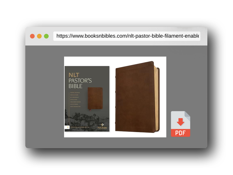 PDF Preview of the book NLT Pastor's Bible, Filament Enabled (LeatherLike, Brown, Red Letter)