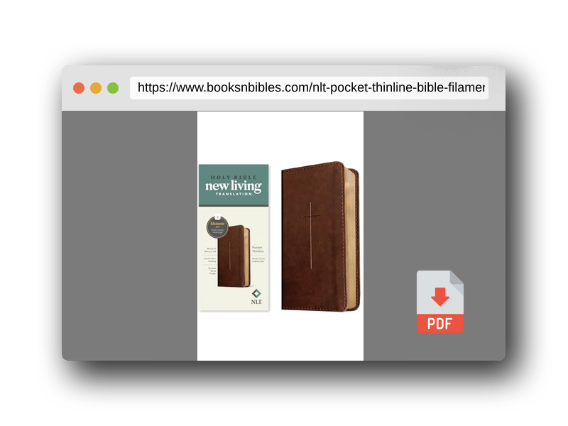 PDF Preview of the book NLT Pocket Thinline Bible, Filament Enabled (LeatherLike, Brown Cross, Red Letter)
