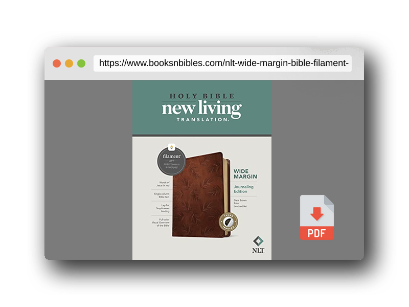 PDF Preview of the book NLT Wide Margin Bible, Filament Enabled (LeatherLike, Dark Brown Palm, Indexed, Red Letter)