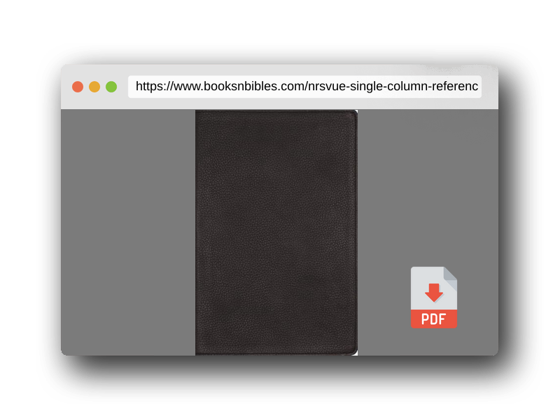 PDF Preview of the book NRSVue, Single-Column Reference Bible, Genuine Calfskin Leather, Black, Art Gilded Edges, Comfort Print