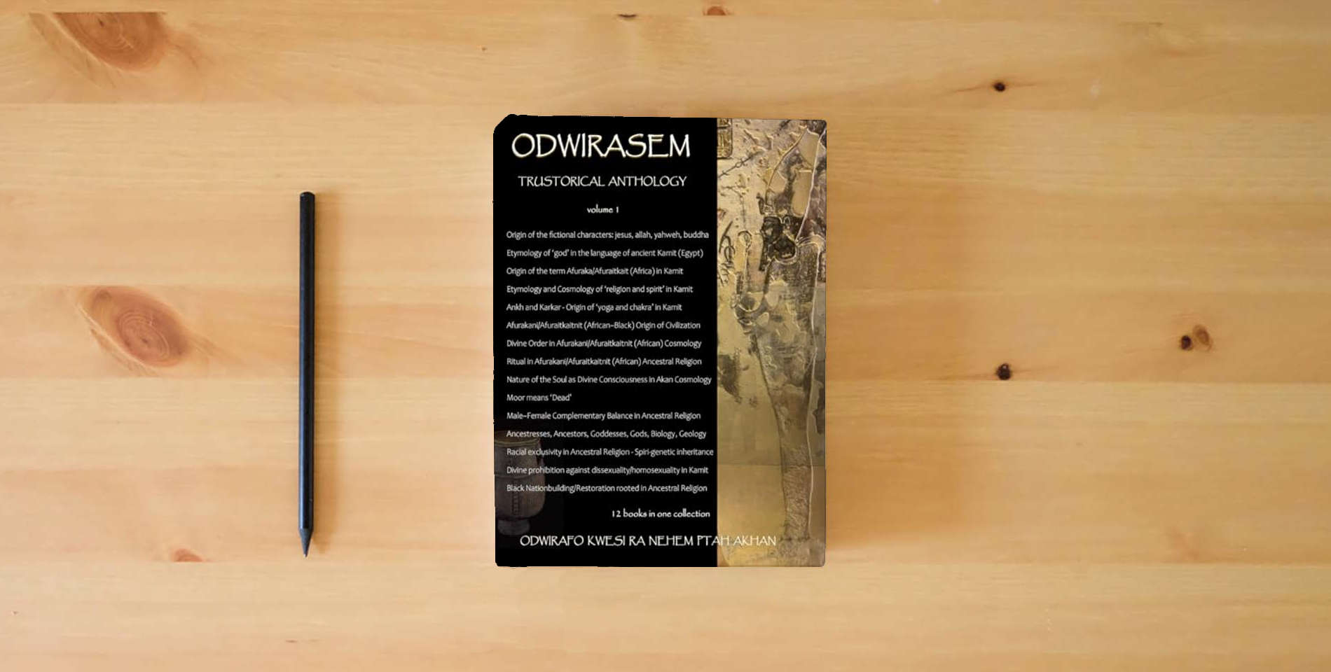 The book ODWIRASEM: Trustorical Anthology - Volume 1 is on the table