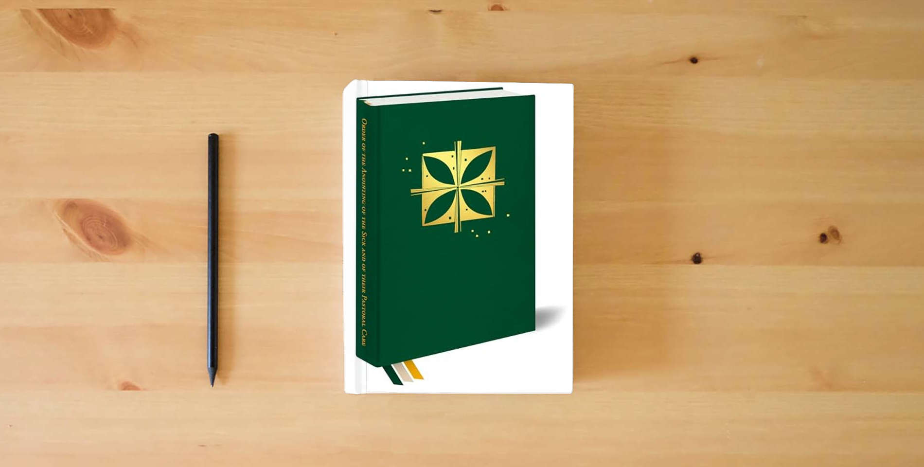 The book Order of the Anointing of the Sick and of their Pastoral Care is on the table