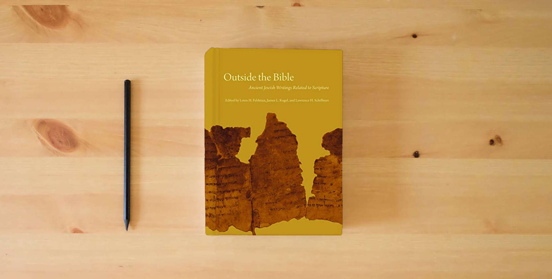 The book Outside the Bible, 3-volume set: Ancient Jewish Writings Related to Scripture is on the table