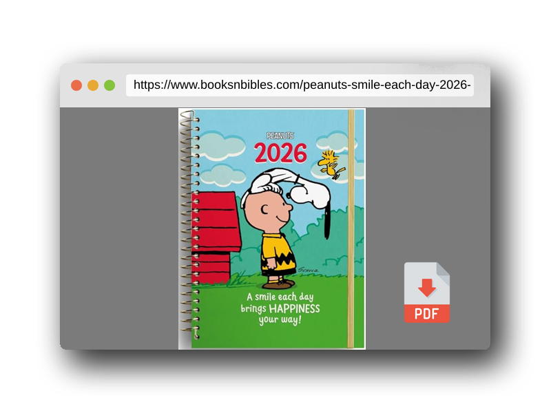 PDF Preview of the book Peanuts A smile Each Day 2026 12-Month Inspirational Planner