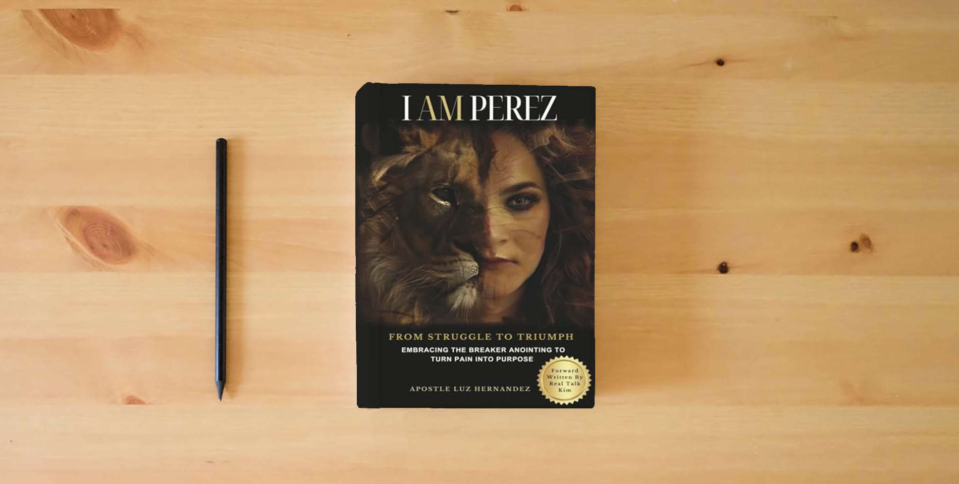 The book I AM PEREZ: From Struggle to Triumph is on the table
