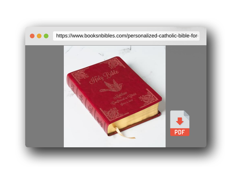 PDF Preview of the book Personalized Catholic Bible for Confirmation & RCIA – Custom Name Engraved Cover, Catholic Confirmation Keepsake for Teens & Adults - New American Bible Revised Edition (NAB-RE)
