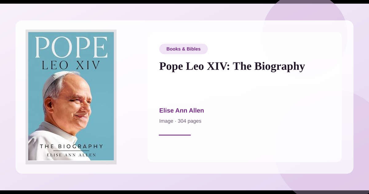 Book Pope Leo XIV: The Biography → Download and Print PDF, Abstract ...