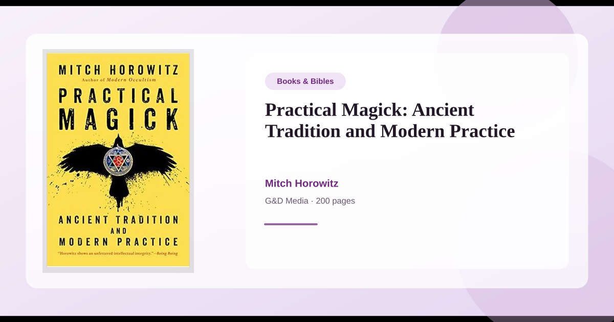 Book Practical Magick: Ancient Tradition and Modern Practice → Download ...