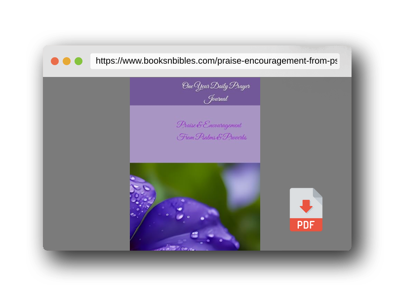PDF Preview of the book Praise & Encouragement From Psalms & Proverbs