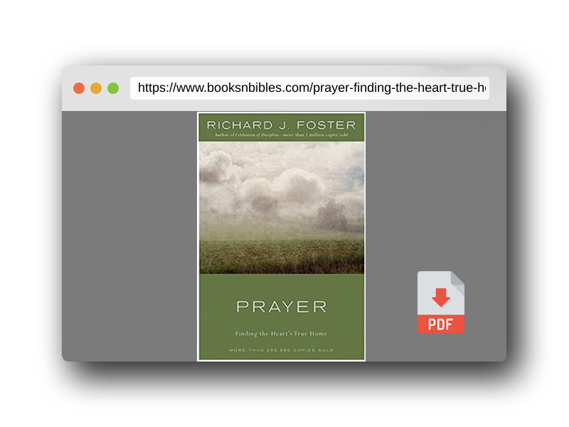 PDF Preview of the book Prayer: Finding the Heart's True Home