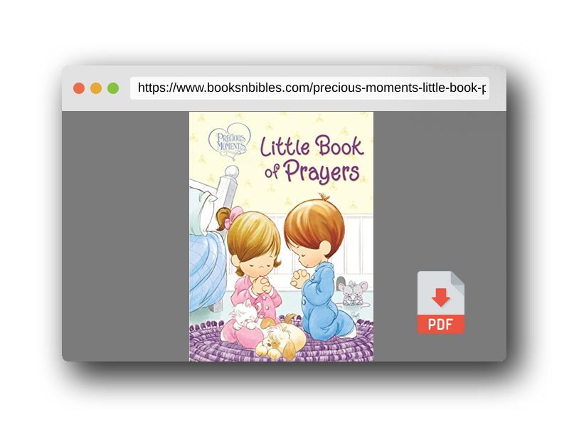 PDF Preview of the book Precious Moments: Little Book of Prayers