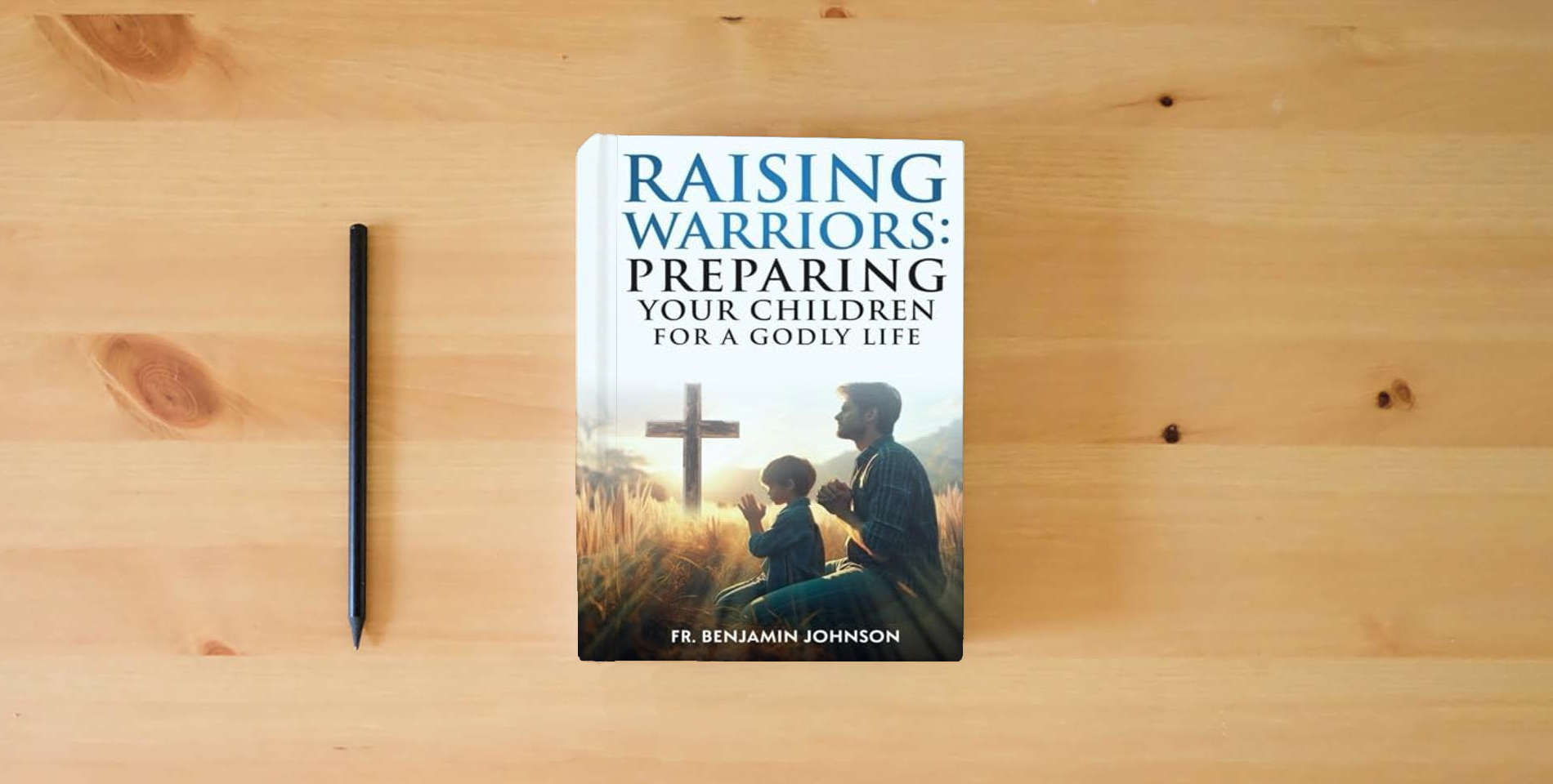 The book Raising Warriors: Preparing Your Children For a Godly Life is on the table