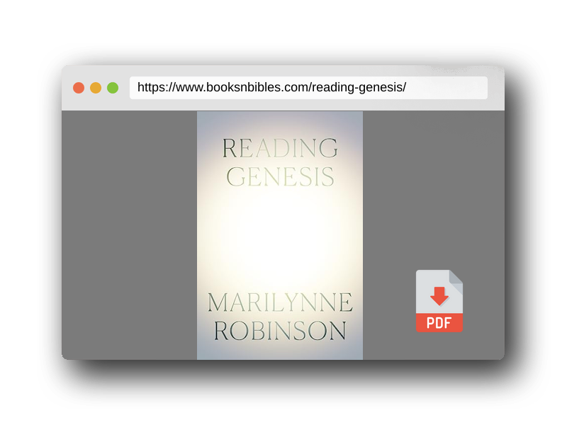 PDF Preview of the book Reading Genesis