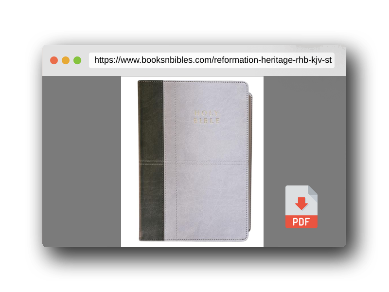 PDF Preview of the book Reformation Heritage (RHB) KJV Study Bible | Comprehensive Study & Devotional Notes | Edited by Joel R. Beeke, Michael Barrett & Gerald Bilkes | Perfect for Deep Bible Study & Spiritual Growth