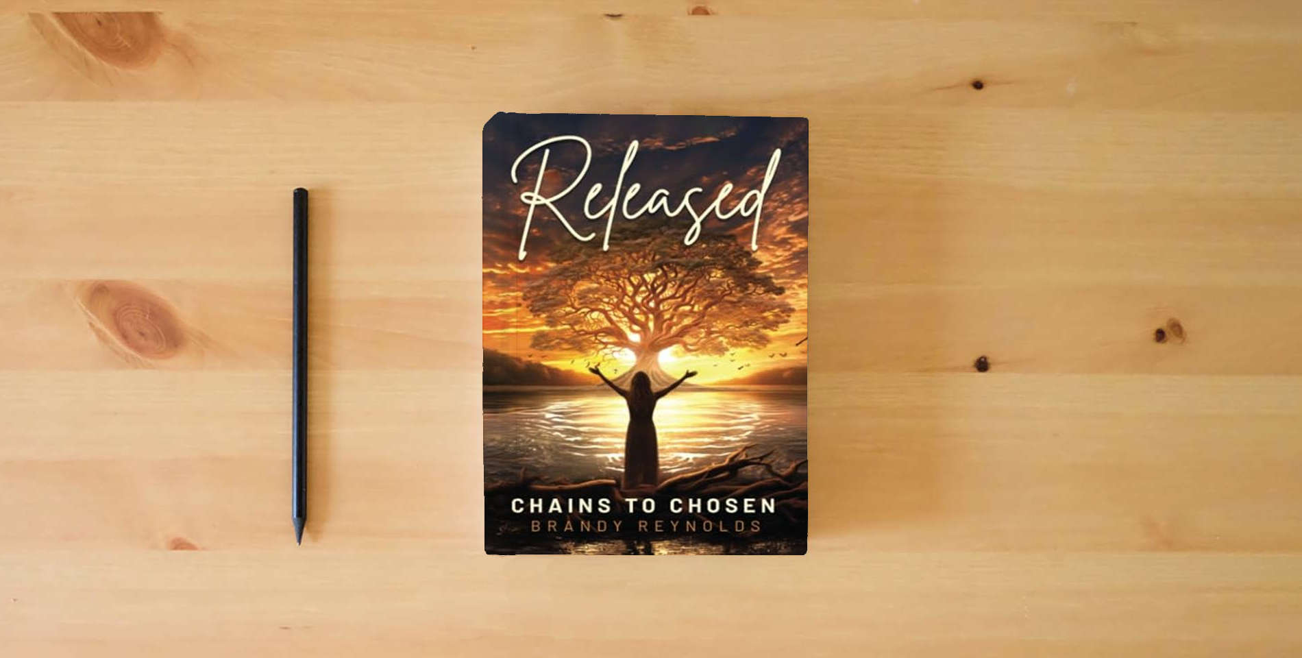 The book Released: Chains to Chosen is on the table