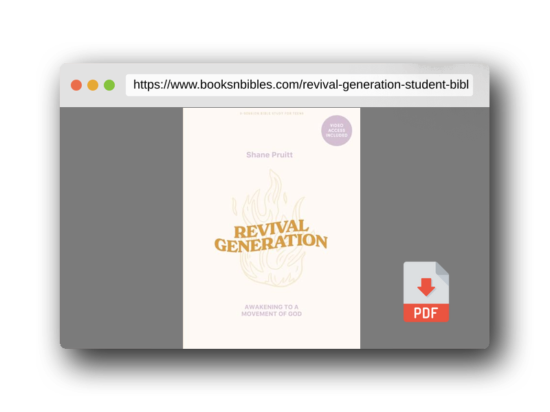 PDF Preview of the book Revival Generation - Student Bible Study Leader Kit