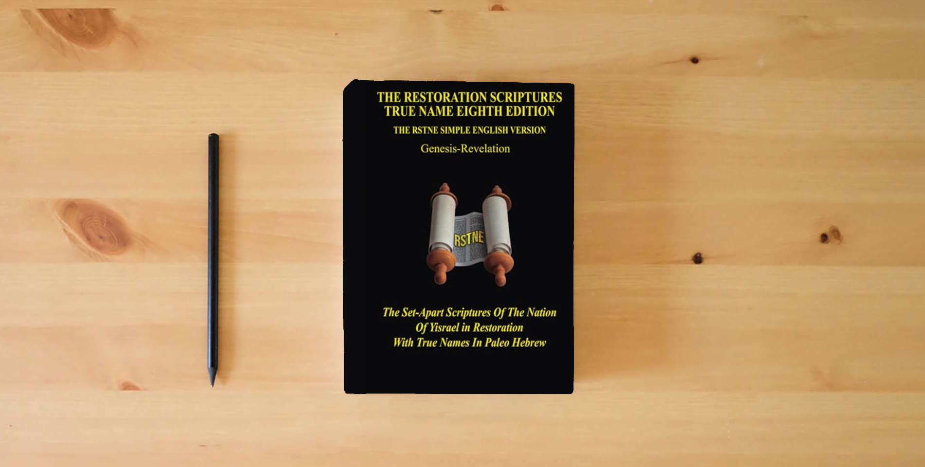 The book RSTNE Eighth Simple English Edtion Softcover is on the table