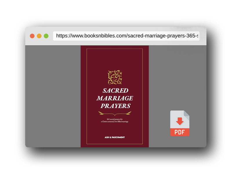 PDF Preview of the book Sacred Marriage Prayers: 365 Sacred Prayers for a Christ-centered, Love-filled Marriage