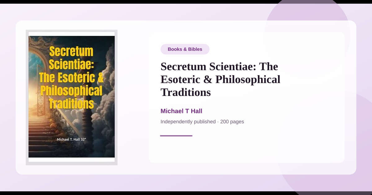Book Secretum Scientiae: The Esoteric & Philosophical Traditions → ...