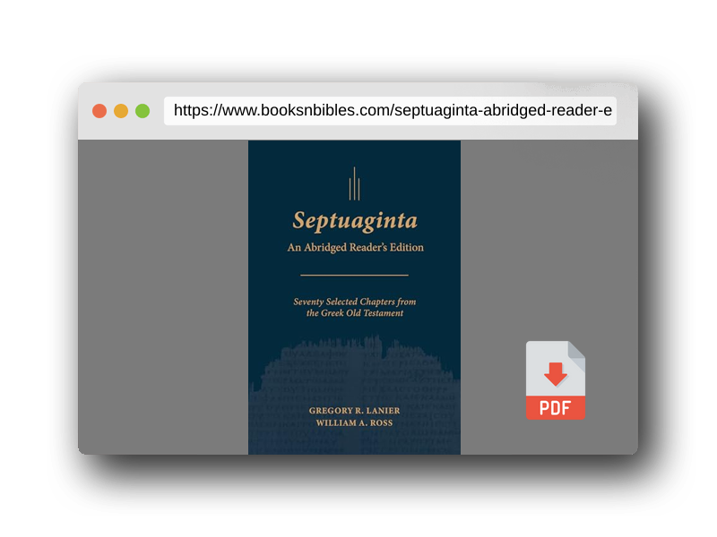PDF Preview of the book Septuaginta: An Abridged Reader's Edition