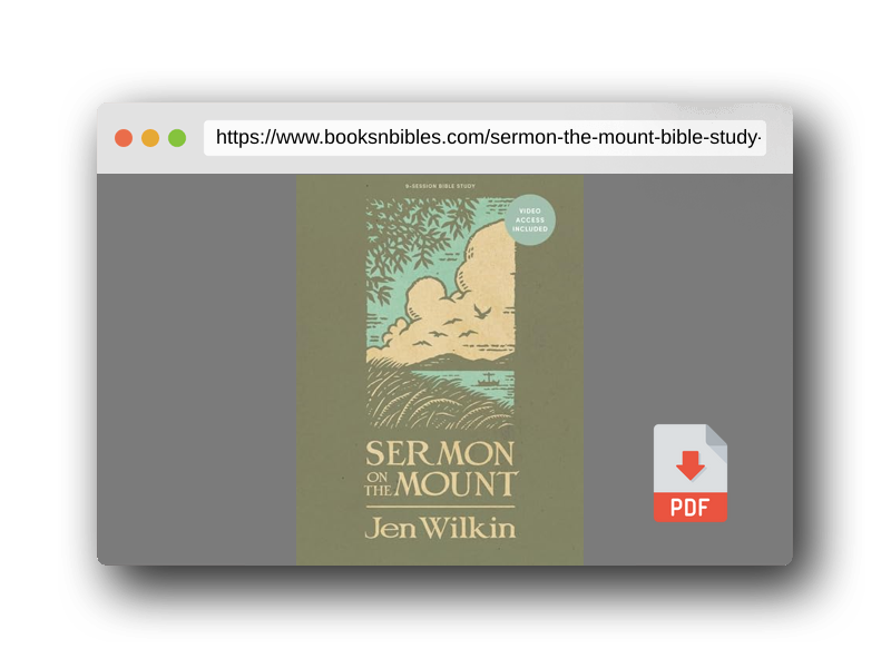 PDF Preview of the book Sermon on the Mount - Bible Study Book (Revised & Expanded) with Video Access