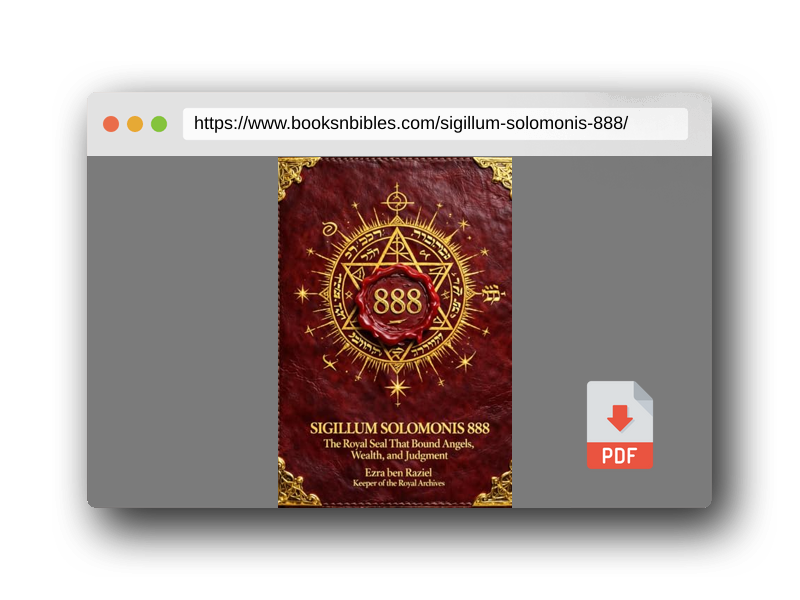 PDF Preview of the book Sigillum Solomonis 888