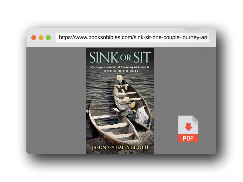 PDF Preview of the book Sink or Sit: One Couple's Journey of Answering God's Call to Step Out of the Boat
