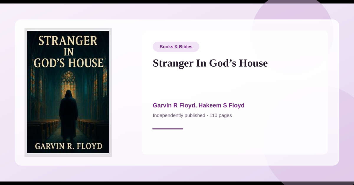 Book Stranger In God’s House → Download and Print PDF, Abstract, Specs ...