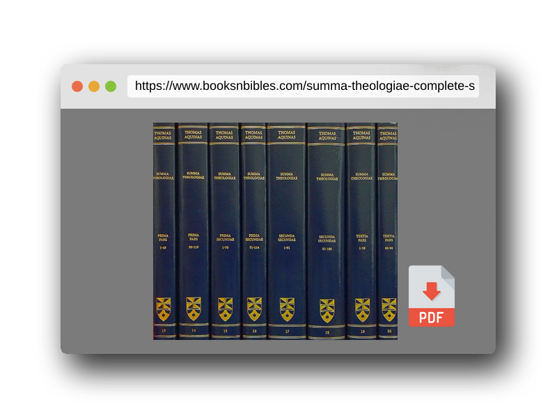 PDF Preview of the book Summa Theologiae: Complete Set