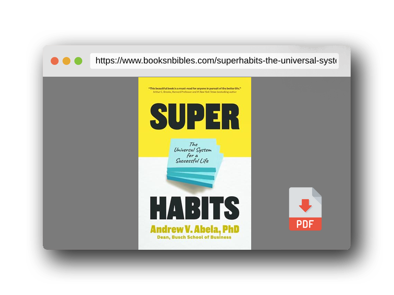 PDF Preview of the book Superhabits: The Universal System for a Successful Life