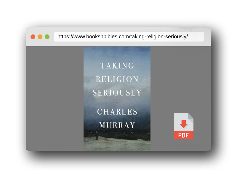 PDF Preview of the book Taking Religion Seriously