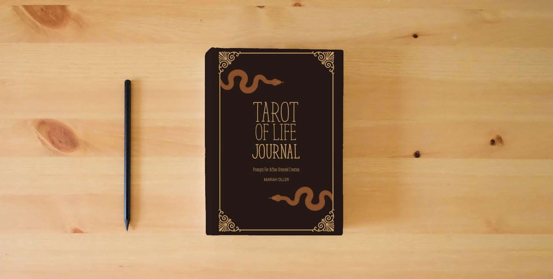 The book Tarot of Life Journal: Prompts For Action Oriented Creation is on the table