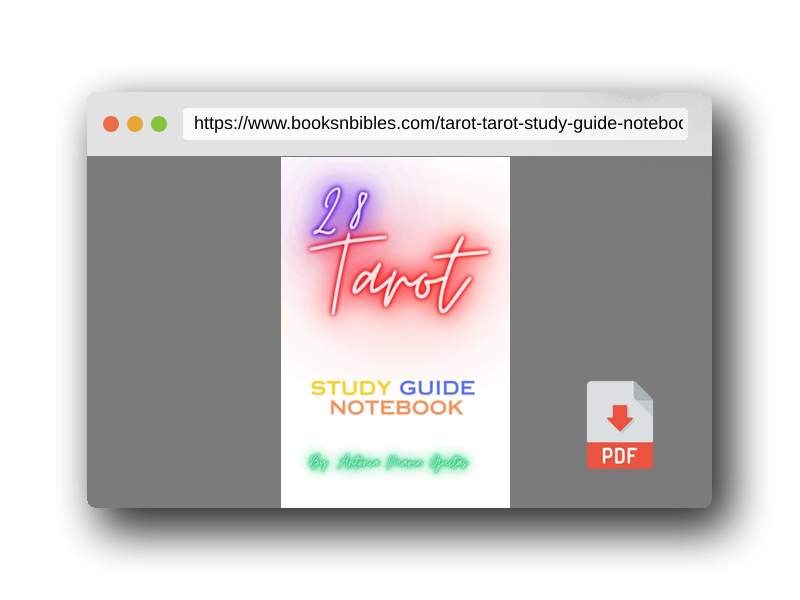 PDF Preview of the book Tarot: 28 Tarot Study Guide NoteBook