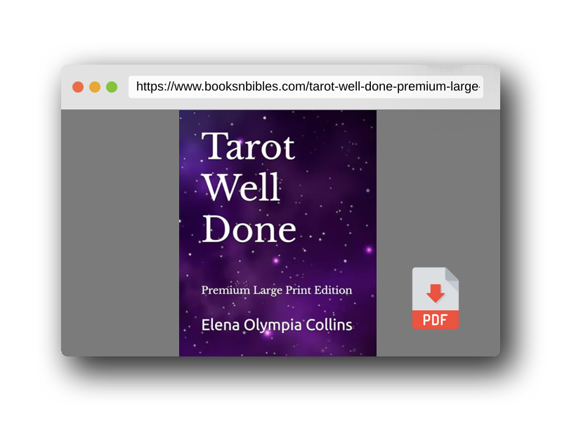 PDF Preview of the book Tarot Well Done: Premium Large Print Edition (Tarot Well Done series. One book. Multiple options.)