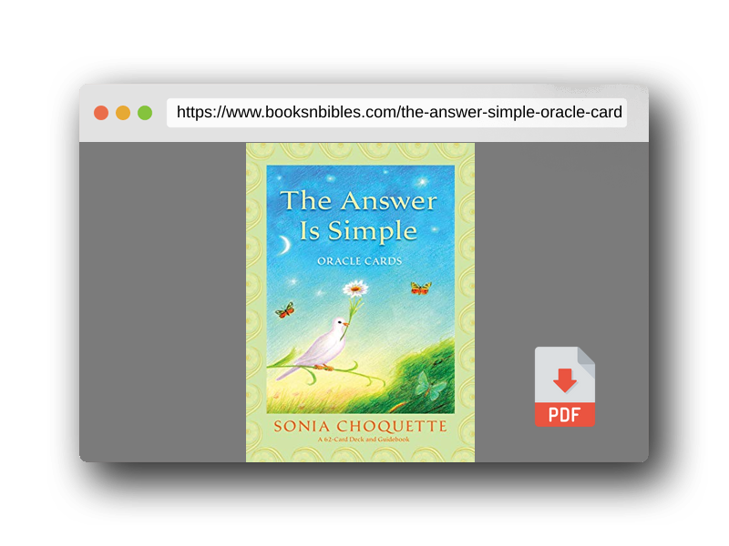 PDF Preview of the book The Answer is Simple Oracle Cards