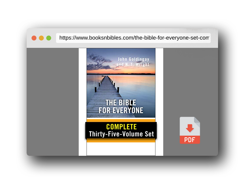 PDF Preview of the book The Bible for Everyone Set: Complete Thirty-Five-Volume Set (The New Testament for Everyone)