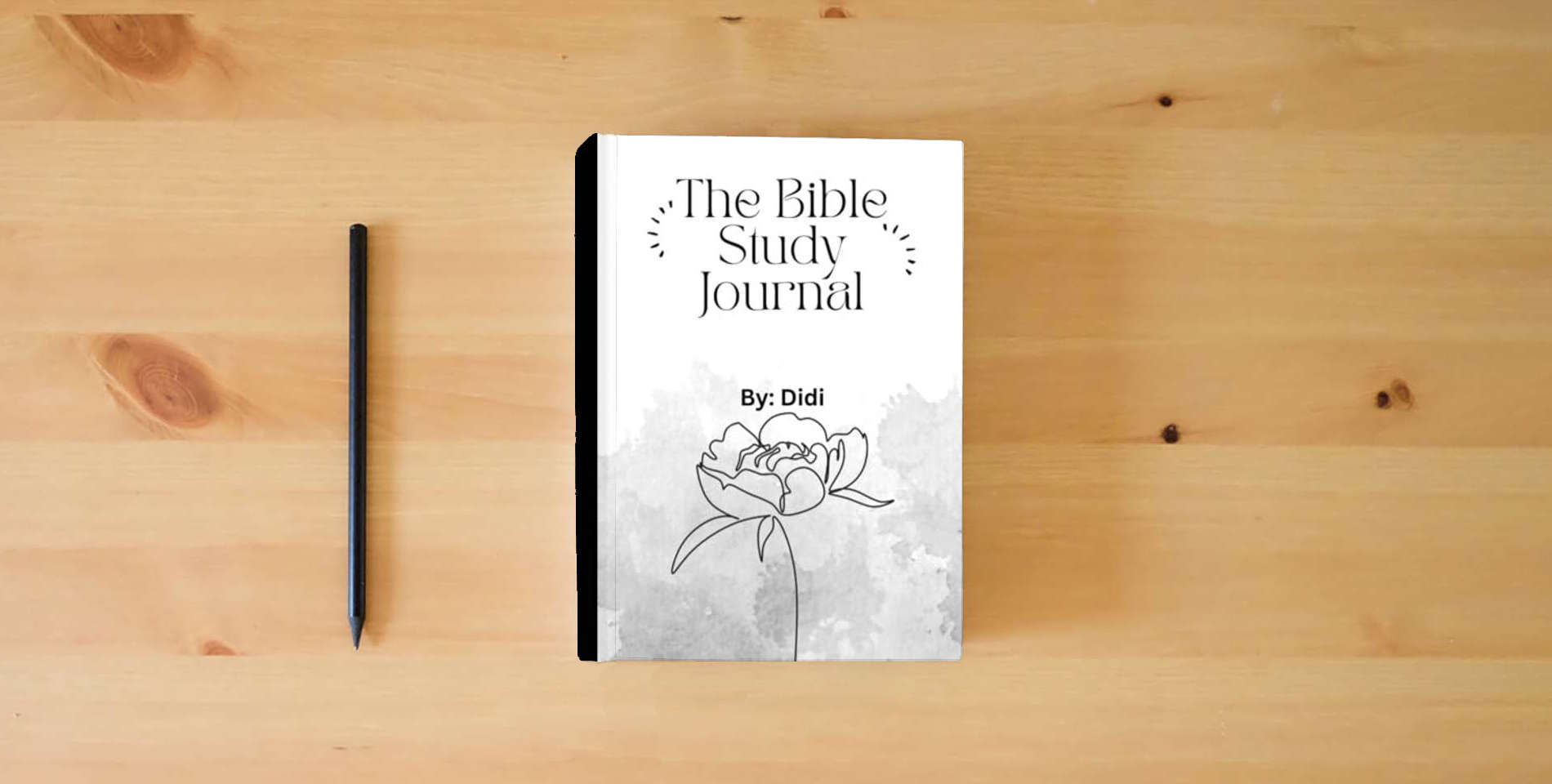 The book The Bible Study Journal is on the table