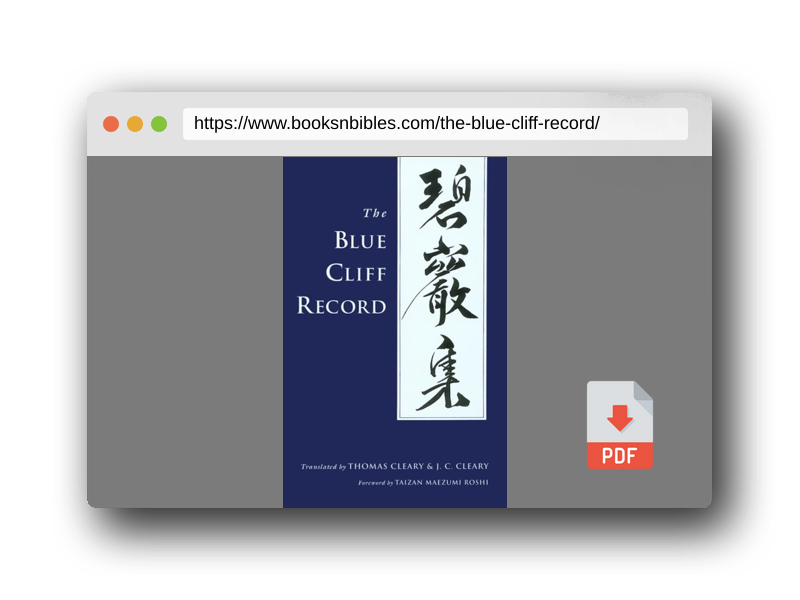 PDF Preview of the book The Blue Cliff Record