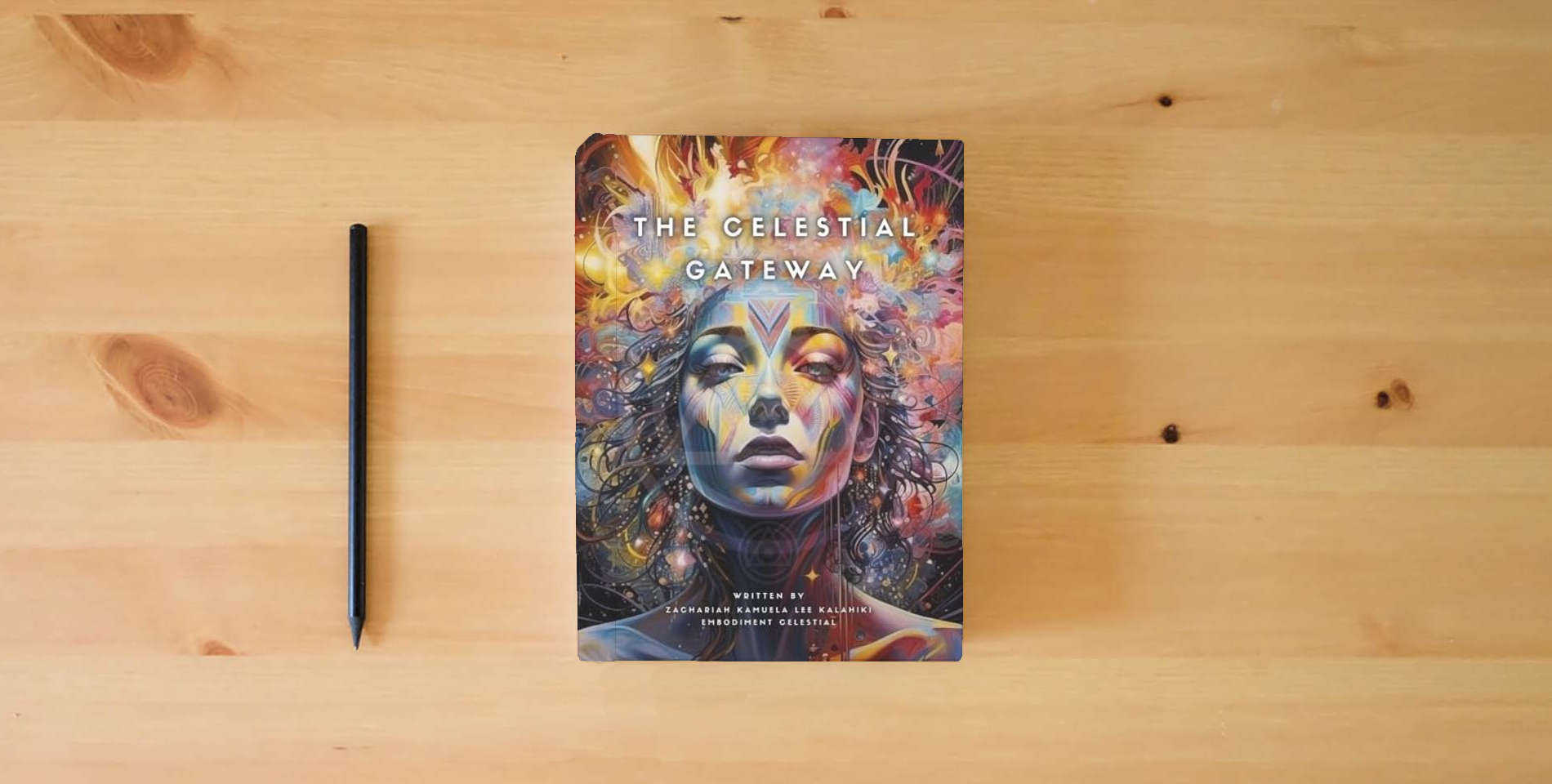 The book The Celestial Gateway is on the table