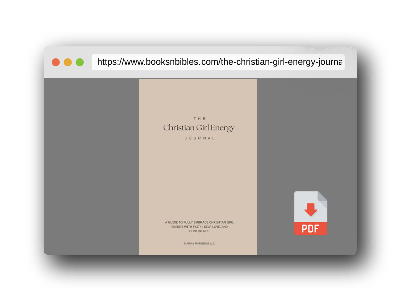 PDF Preview of the book The Christian Girl Energy Journal