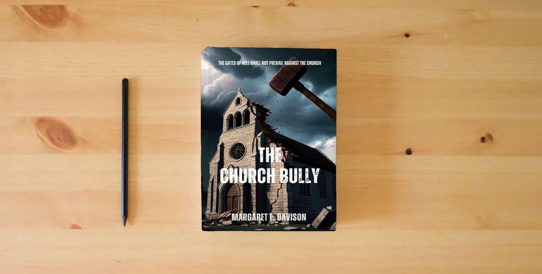 The book The Church Bully is on the table